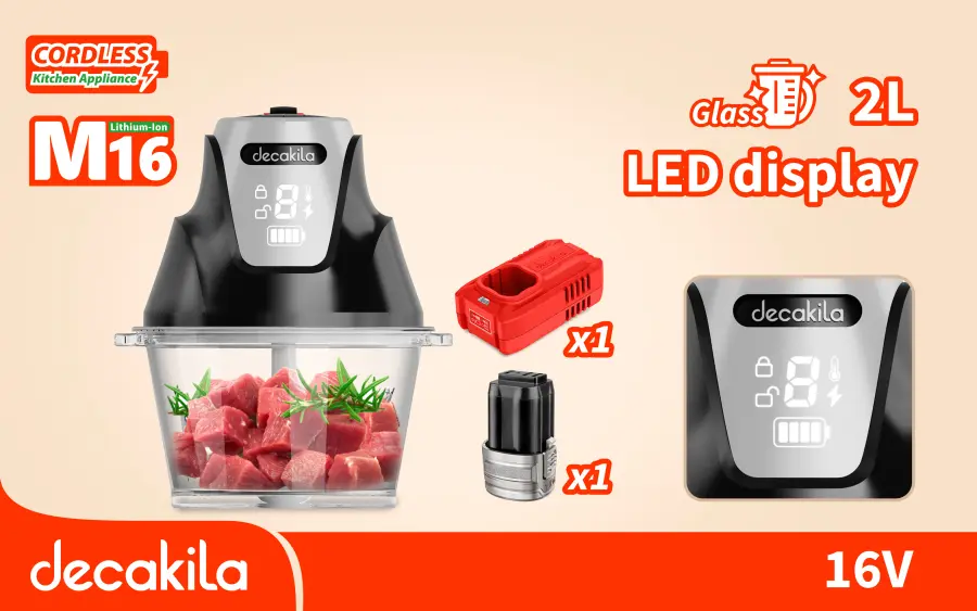 Sekáček AKU 2l 200W černý KEMG029B, Decakila#27498