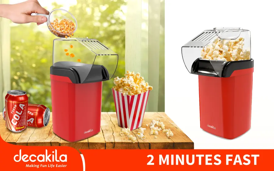 Popcornovač horkovzdušný 1200W KETT009R, Decakila#27505