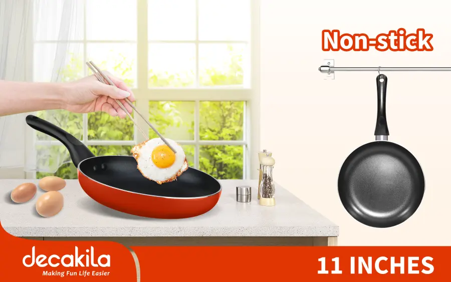 Pánev 28cm červená KMEP003B, Decakila#27508