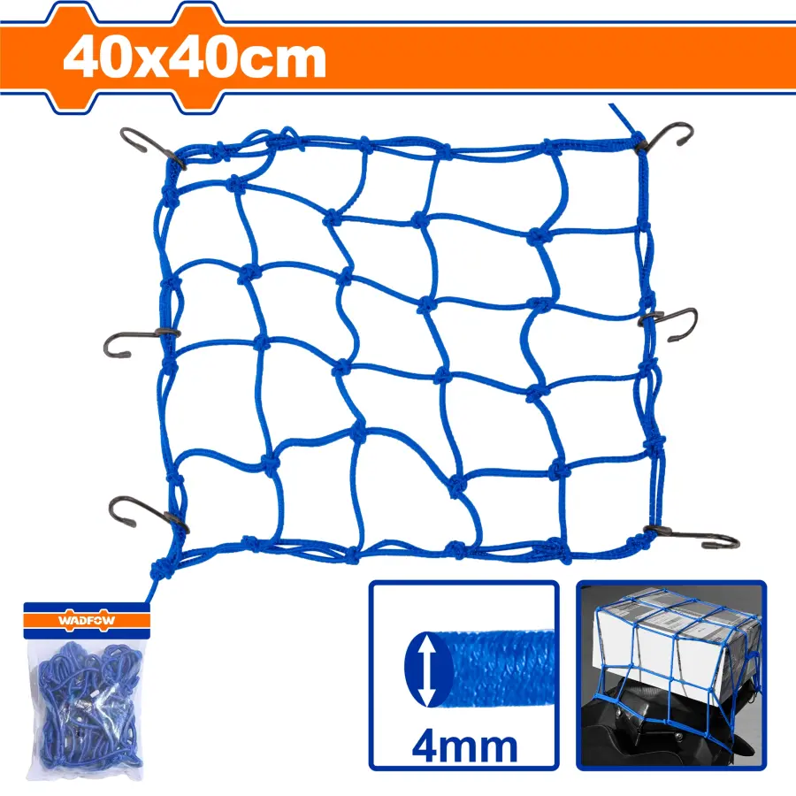 Síť upevňovací pružná s háky 40x40cm WXLW1E40, Wadfow#28164