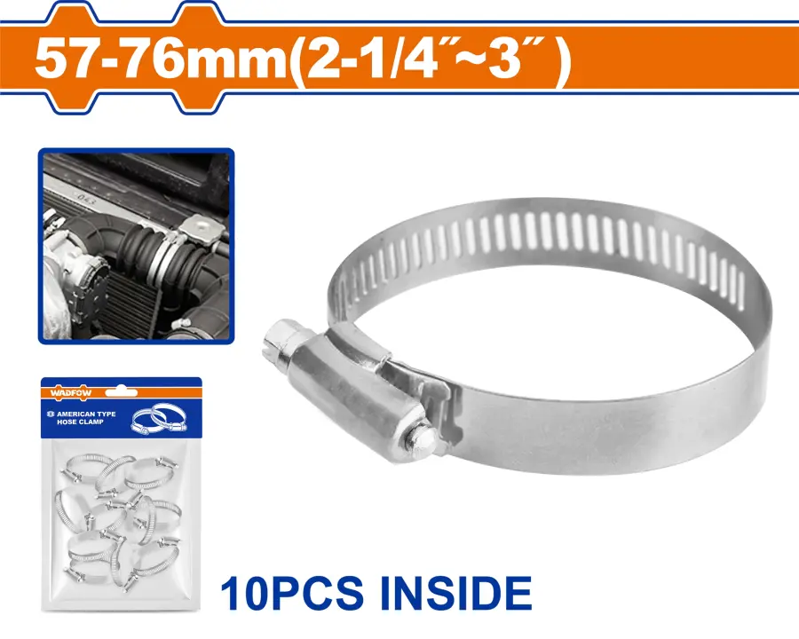 Spona hadicová americká 57-76mm WHU2910, Wadfow#28192