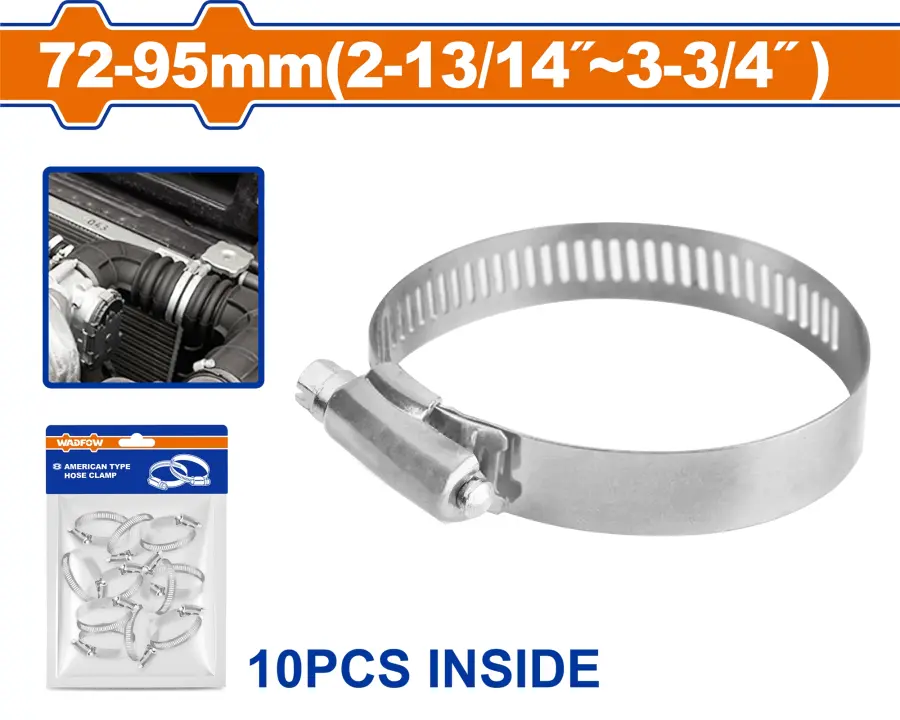 Spona hadicová americká 72-95mm WHU2913, Wadfow#28195