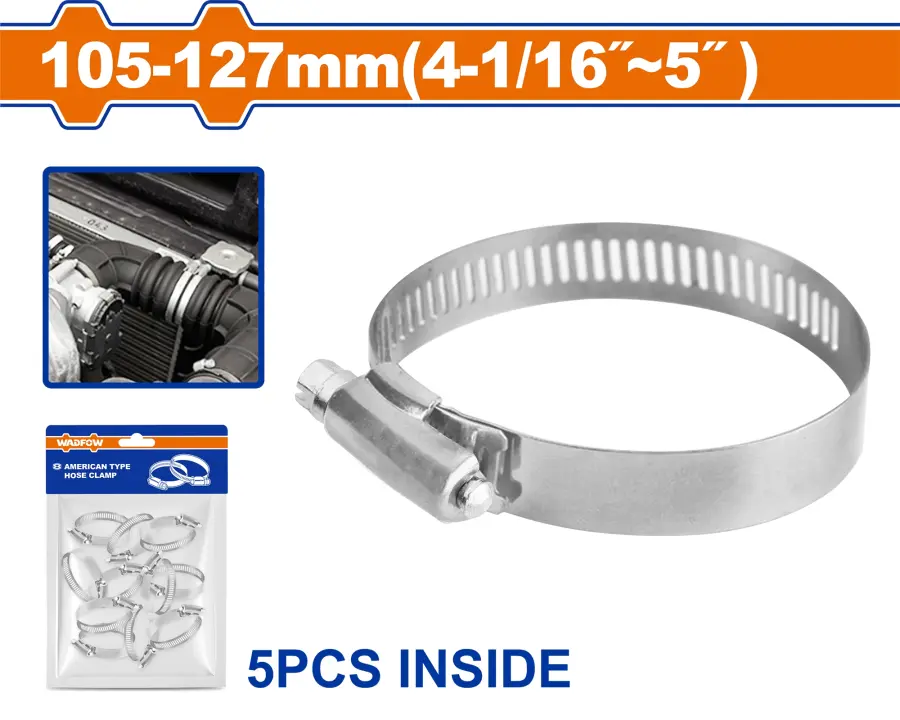 Spona hadicová americká 105-127mm WHU2917, Wadfow#28202