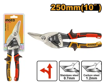 Nůžky na plech zahnuté levé 250mm 10