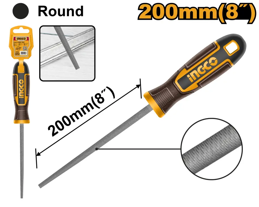 Pilník na kov kulatý 200mm 8