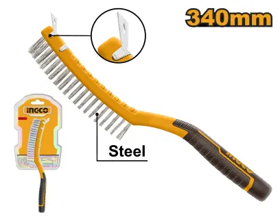 Kartáč drátěný ocelový 340mm HKTWB3403, Ingco#28380