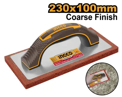Hladítko spárovací gumová pěna hrubý povrch 230x100mm HSFR24008, Ingco#28390