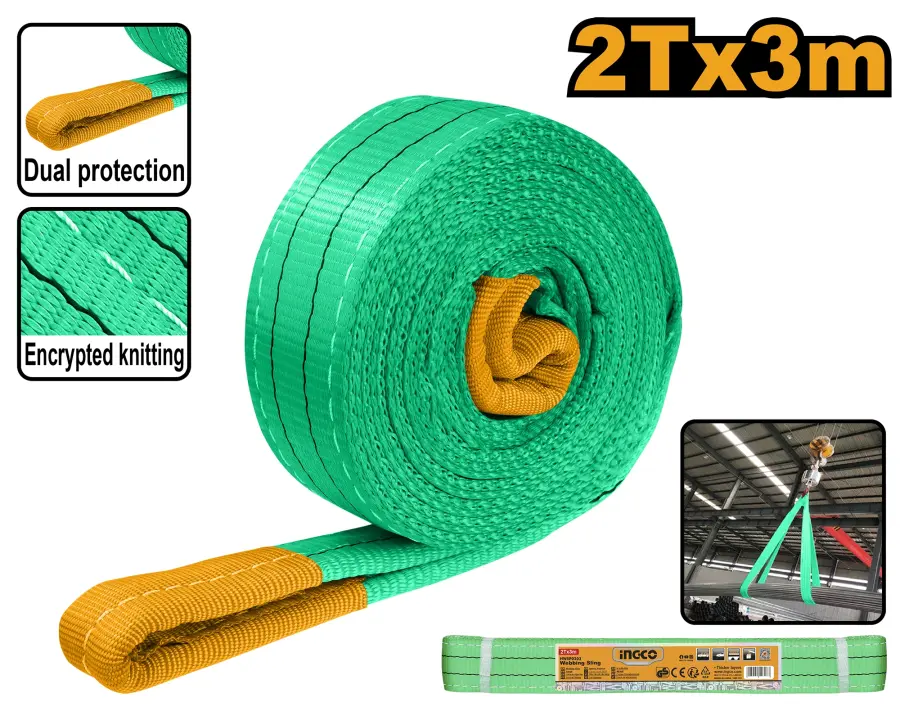 Zvedací pás s oky 2Tx3m HWSP0203, Ingco#28424