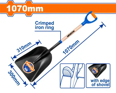 Lopata plochá hluboká 1070mm WSE5358, Wadfow#28680