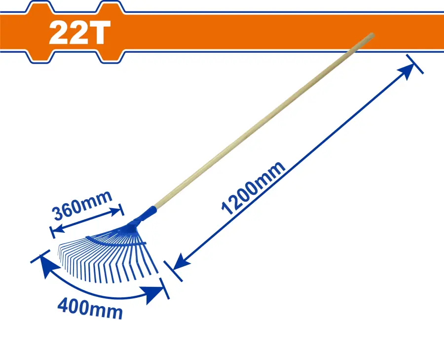 Hrábě vějířové s dřevěnou rukojetí WXW6A22, Wadfow#28684