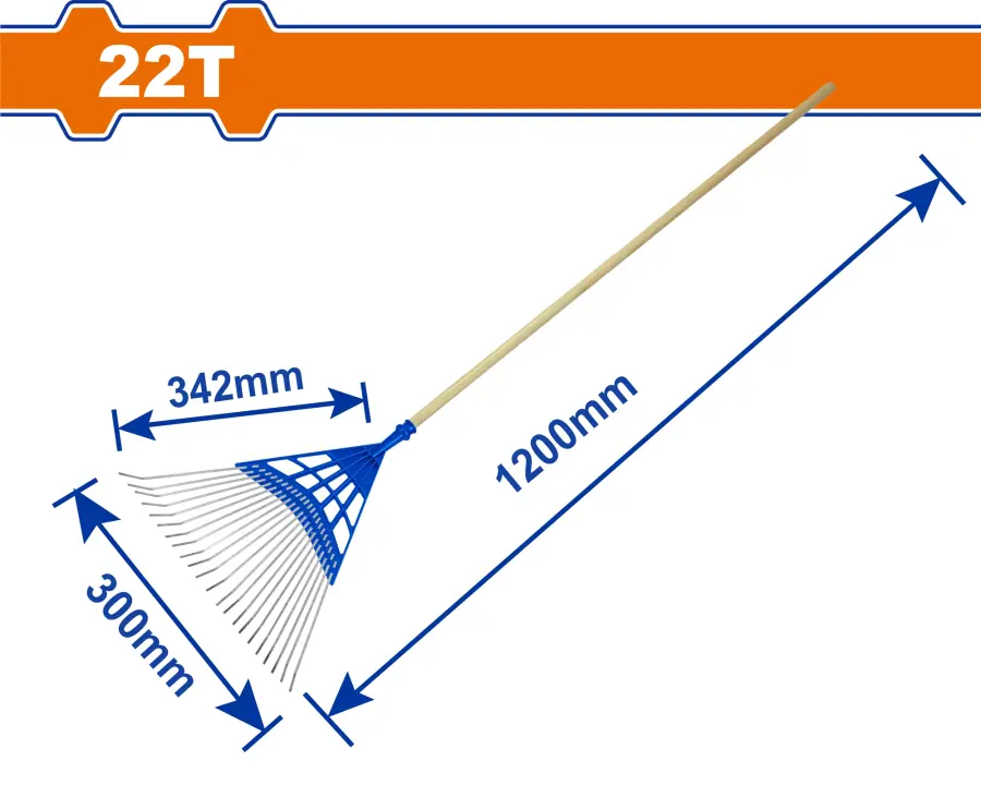 Hrábě vějířové s dřevěnou rukojetí WXW7A22, Wadfow#28685