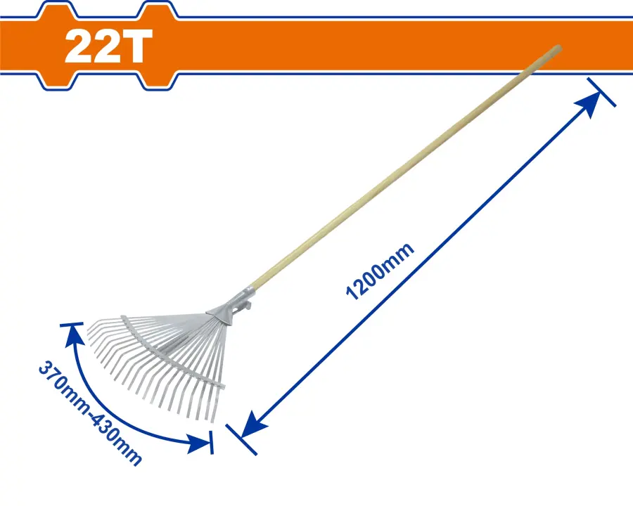 Hrábě vějířové stavitelné s dřevěnou rukojetí WXW8A22, Wadfow#28686