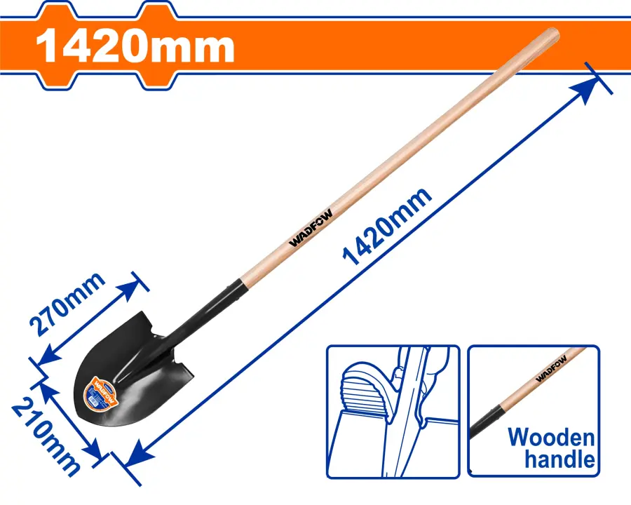 Lopata srdcovka s násadou 1420mm WSE2347, Wadfow#28697