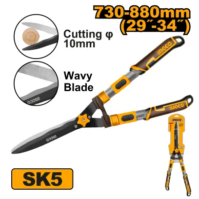 Nůžky na živý plot teleskopické 710-860mm HHS6306, Ingco#28742