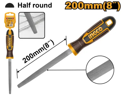 Pilník na kov půlkulatý 200mm HSHF088, Ingco#28776