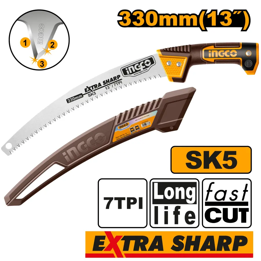 Pilka prořezávací zahnutá 330mm HPS3306, Ingco#28796