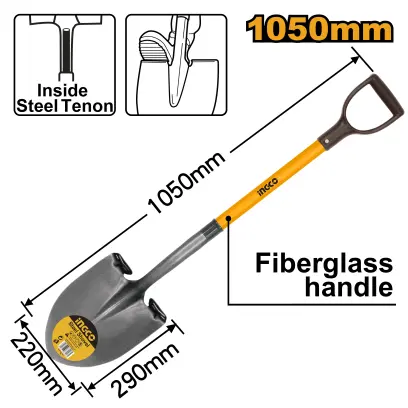 Rýč špičatý 1050mm sklolaminát HSSLH1214, Ingco#28798