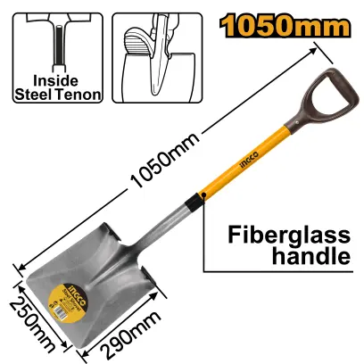 Rýč rovný 1050mm sklolaminát HSSLH1114, Ingco#28799