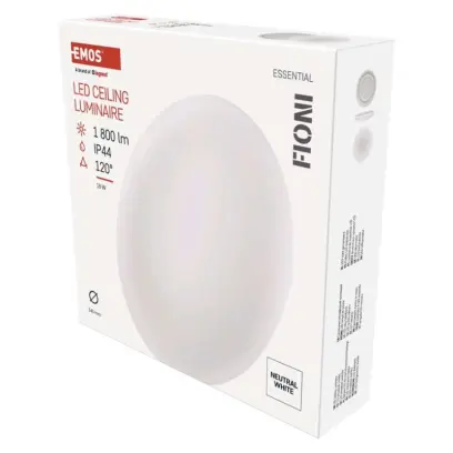 Svítidlo přisazené LED kruhové bílé 18W neutrální b., IP44, FIONI#29499