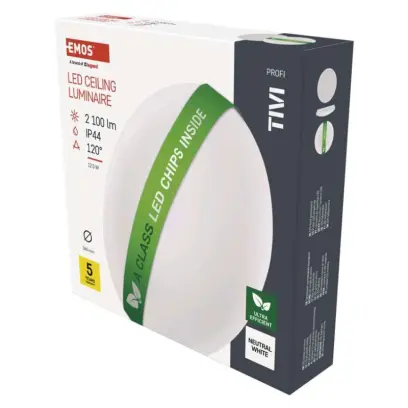 Svítidlo přisazené LED A CLASS kruhové bílé 12,5W, IP44, Neutrální bílá, TIVI#29501