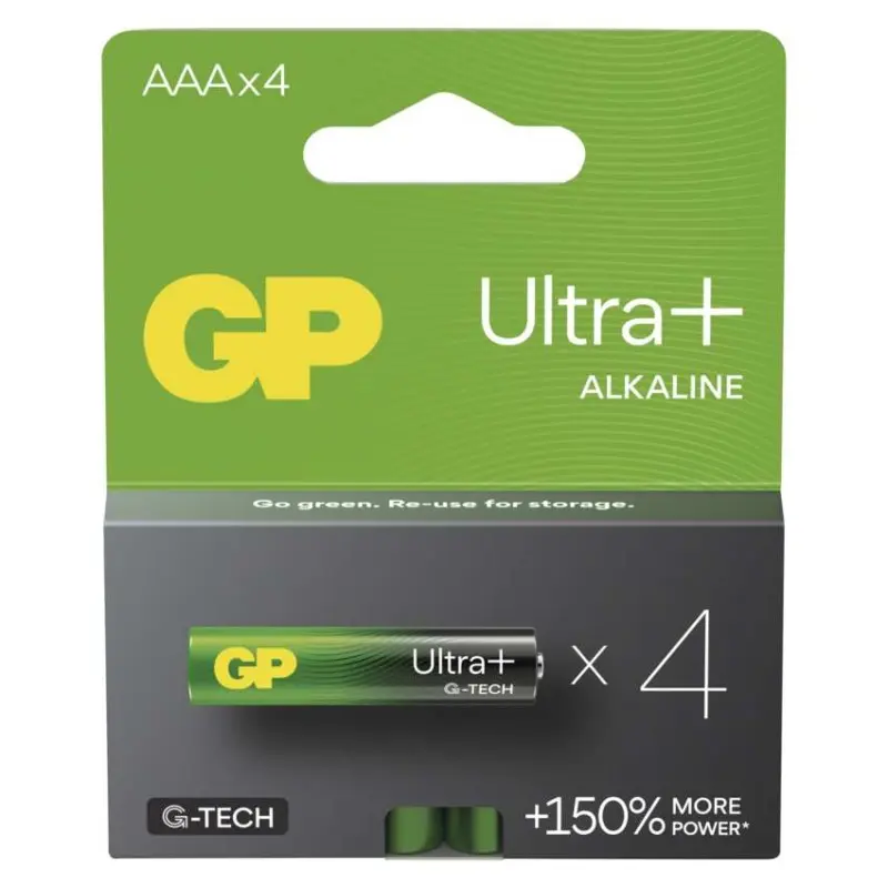 Baterie alkalická Ultra Plus AAA 4ks, GP#29605