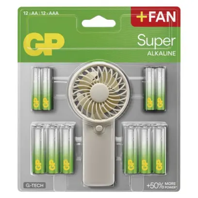 Baterie alkalická Super AA 12ks+AAA 12ks+ Fan BL, GP#29613