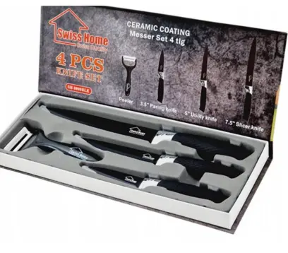 Nůž kuchyňský 3dílná sada + škrabka#30113