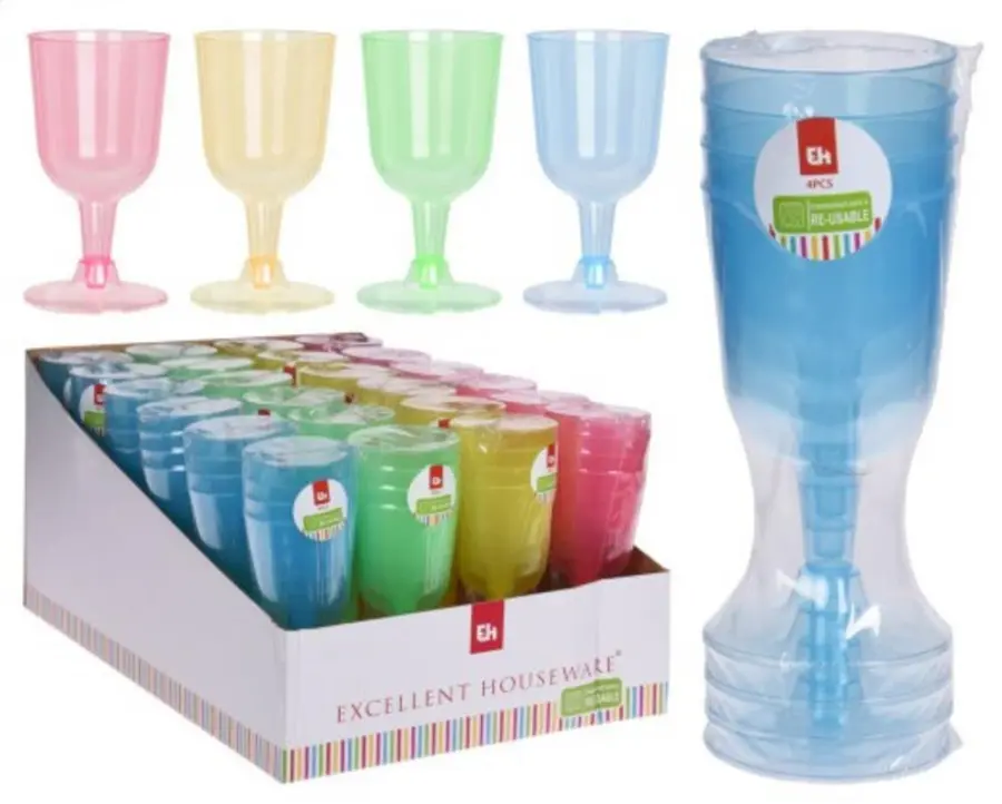 Sklenička na víno PP 160ml 4ks#30172