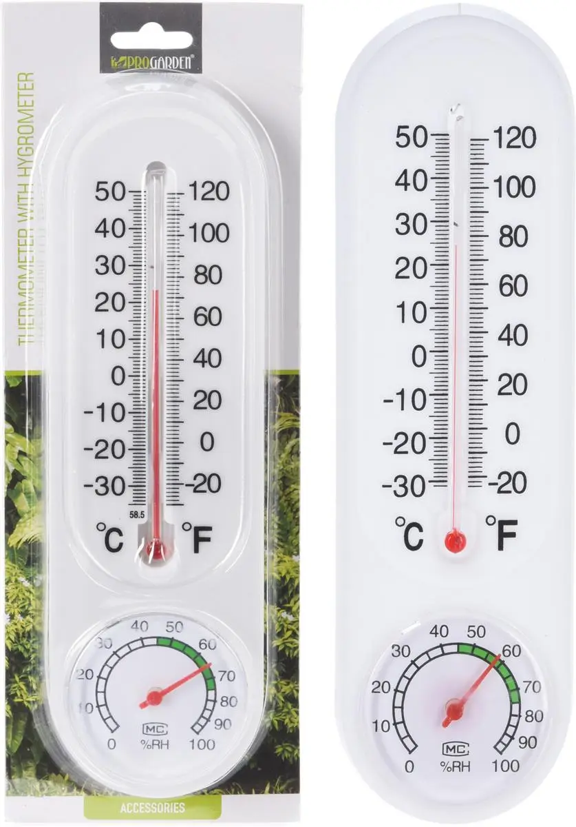 Teploměr s vlhkoměrem 22,2x6x1,7cm plast#30330