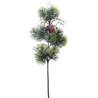 Ozdoba zapichovací větev chvojí 43cm#30404
