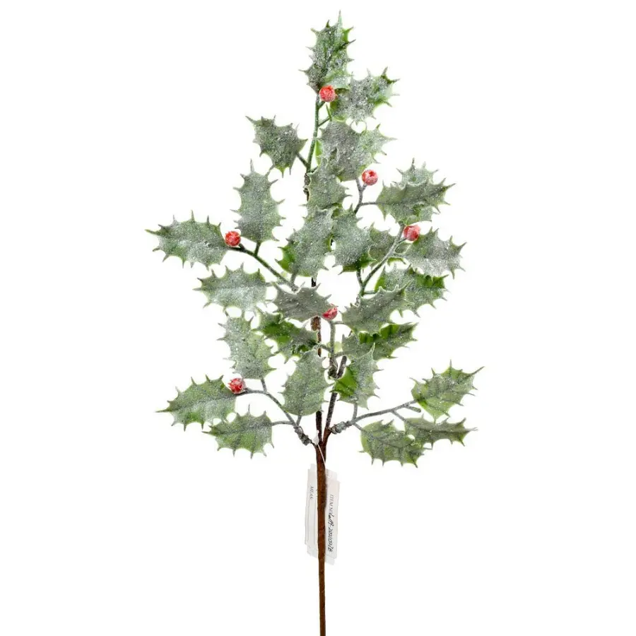 Ozdoba zapichovací větev zasněžená 41cm#30411