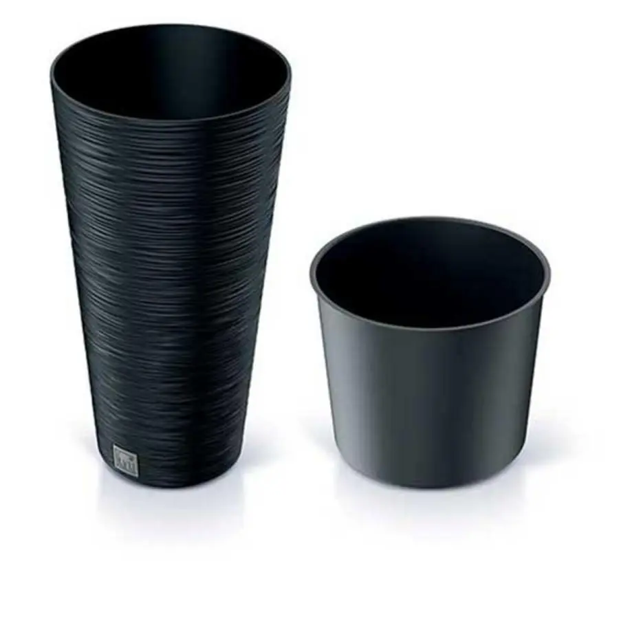 Květináč UH o250mm FURU SLIM antracit výška 480mm s vložkou#30604