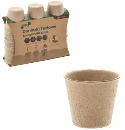 Květináč rašelinový SADBOVAČ 6x6cm, sada 60ks#30631