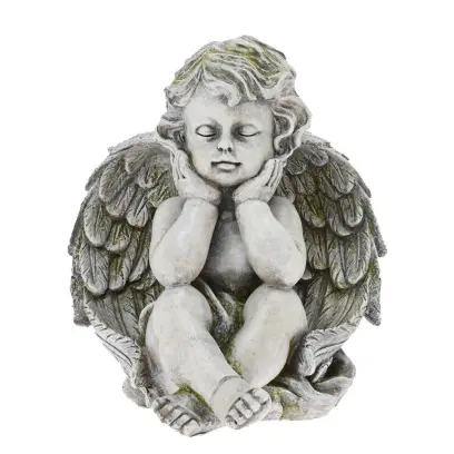 Dekorace Anděl šedý 24x22x21#30781