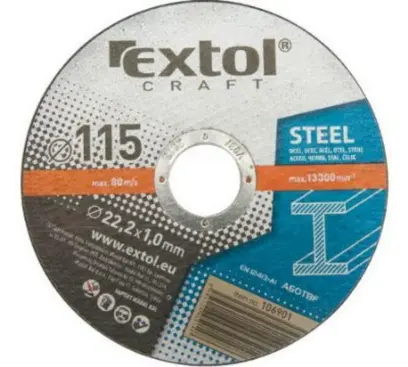 Kotouče řezné na kov, 5ks, 125x1,0x22,2mm, 106930, EXTOL CRAFT#30840