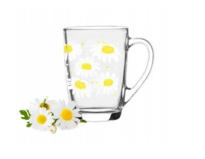 Hrnek sklo kopretina 300ml#30882