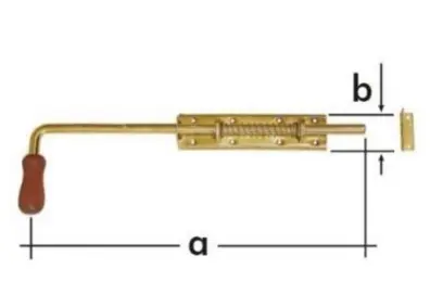 Zástrč pružinová s dřevěným koncem 260x50x190mm#30902
