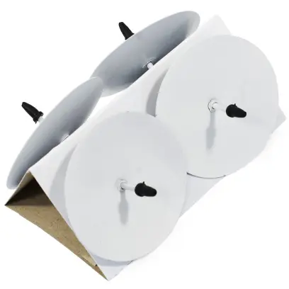 Podstavec na svíčku kruh bílý matný 4ks 5,3cm advent#30994