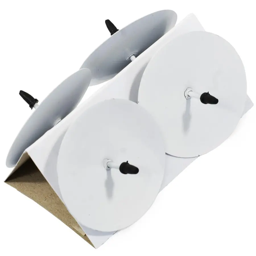 Podstavec na svíčku kruh bílý matný 4ks 5,3cm advent#30994