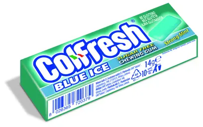 Žvýkačky Blue Ice Strong Mint dražé 14g, Colfresh