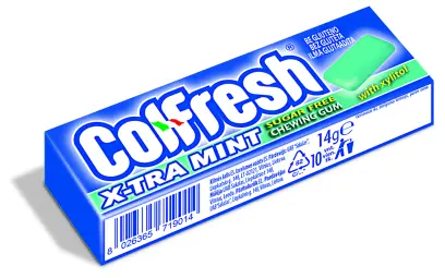 Žvýkačky X-tra Mint dražé 14g, Colfresh