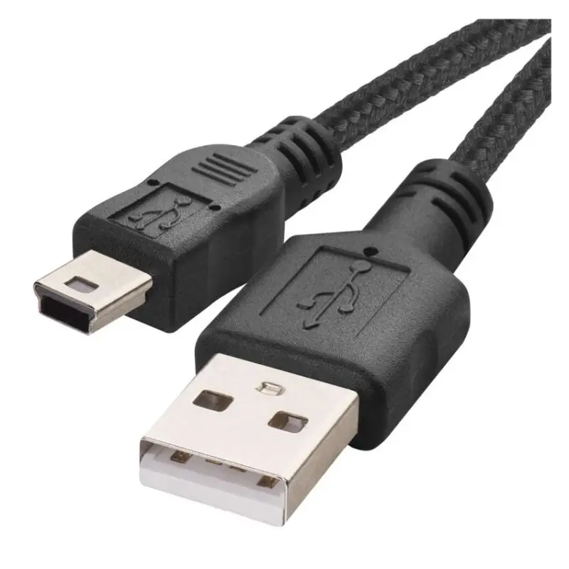 Kabel USB 2.0A/M mini B/M 2m, černý, Emos#7900