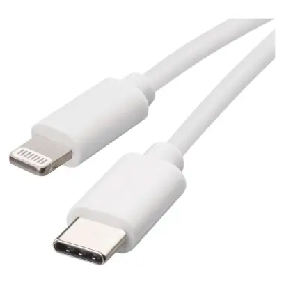 Kabel USB černý 2.0/M-i16P/M 1m, bílý, Emos#7904