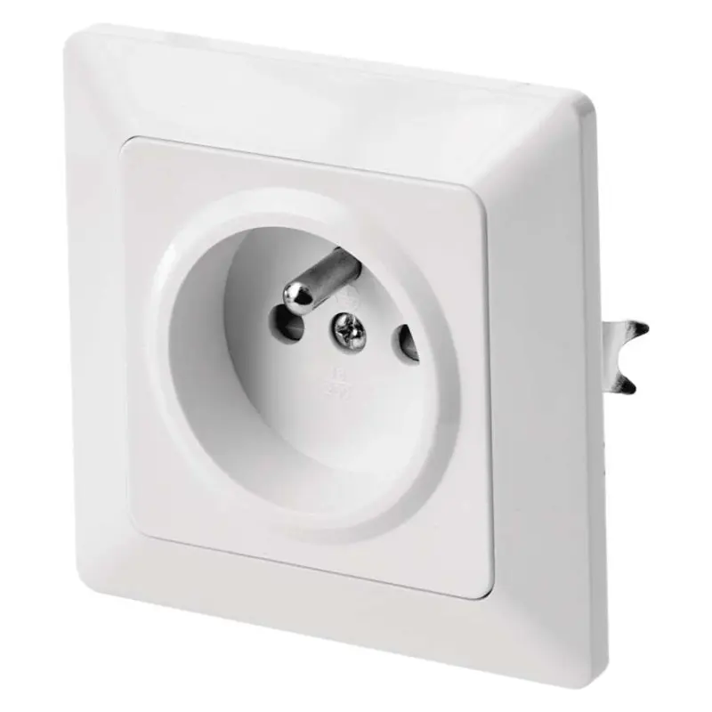 Zásuvka jednonásobná French bílá, Emos#8027