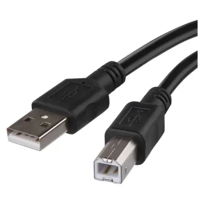 Kabel USB 2.0 A vidlice - B vidlice černý 2m, Emos#8070