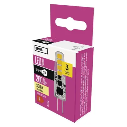 Žárovka G4 2W LED 3000K teplá Emos#8128