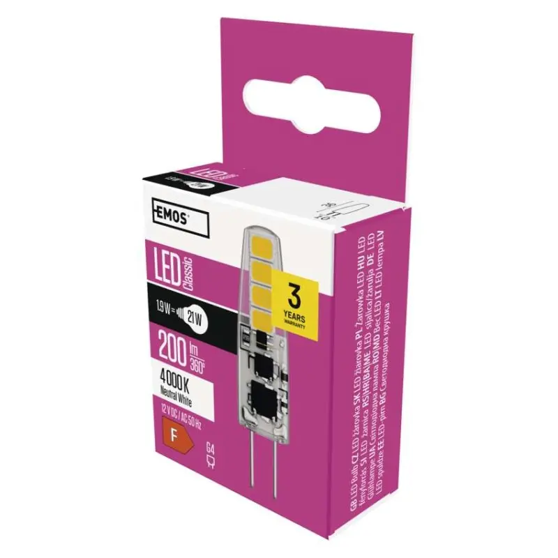 Žárovka LED CLS JC A++ 2W G4 NW#8243