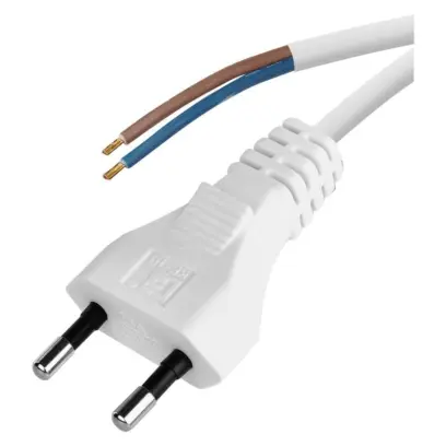 Šňůra FLEXO PVC 2×0,75 BÍLÁ 2M#8284