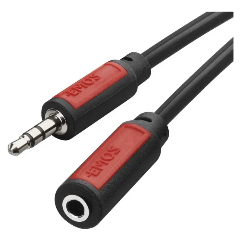 Kabel Jack 3,5mm stereo, vidlice - 3,5mm zásuvka 2,5m#8414