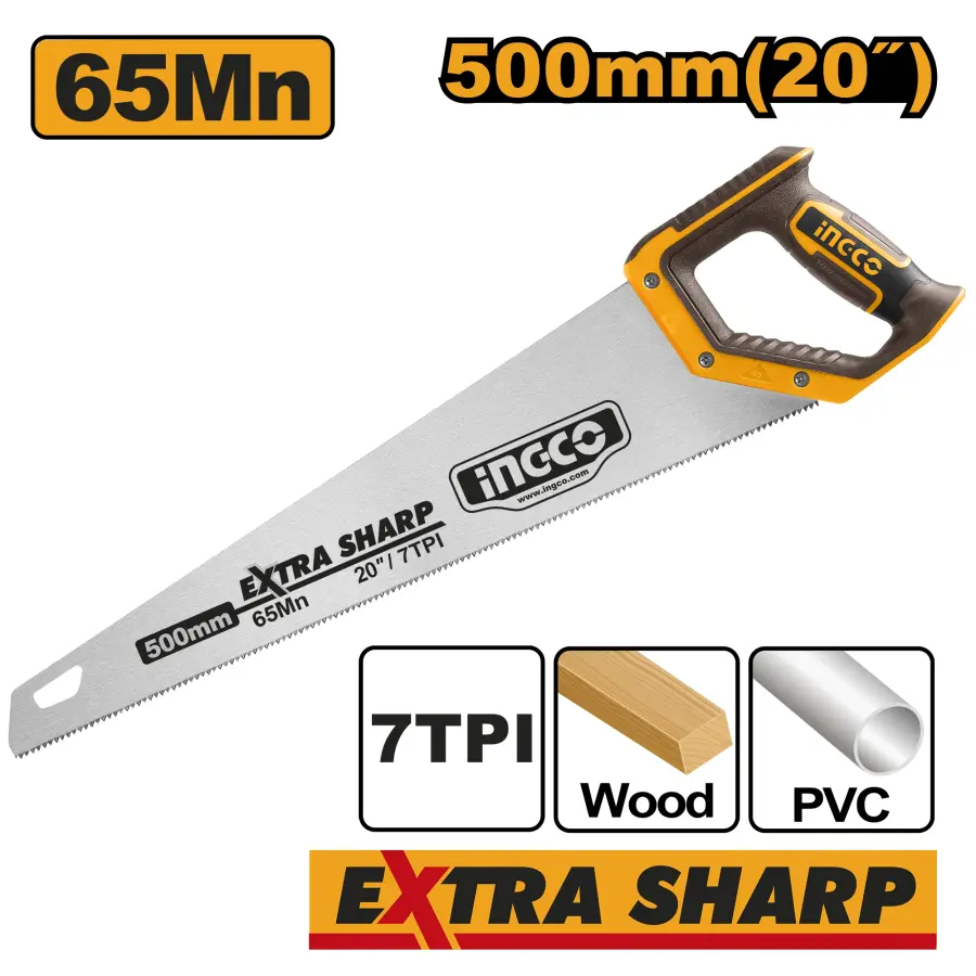 Pílka ocasní na dřevo 500 mm  HHAS08500, Ingco#940